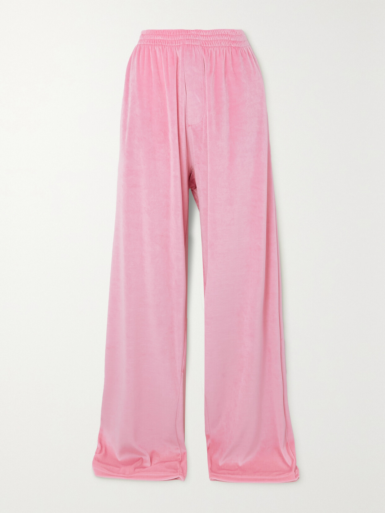Balenciaga Gathered Velvet Pants - Pink