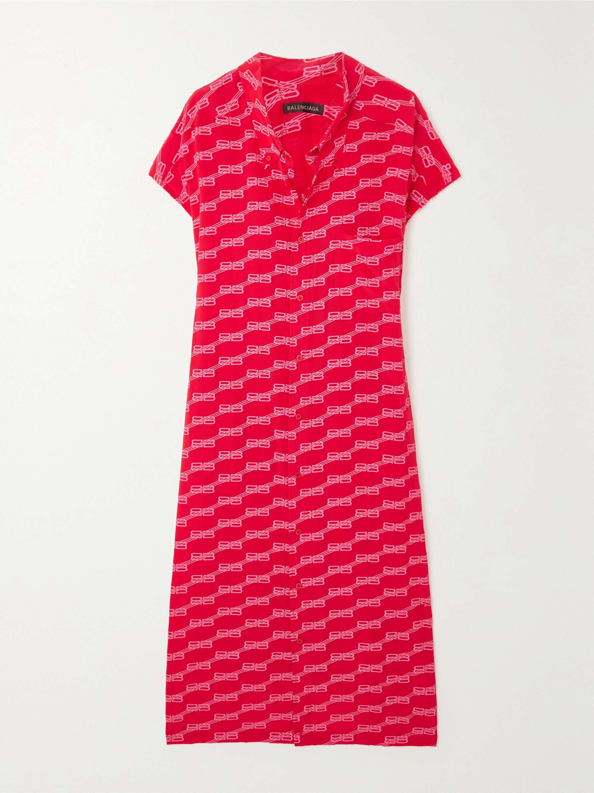 BALENCIAGA Printed crepe midi dress NETAPORTER