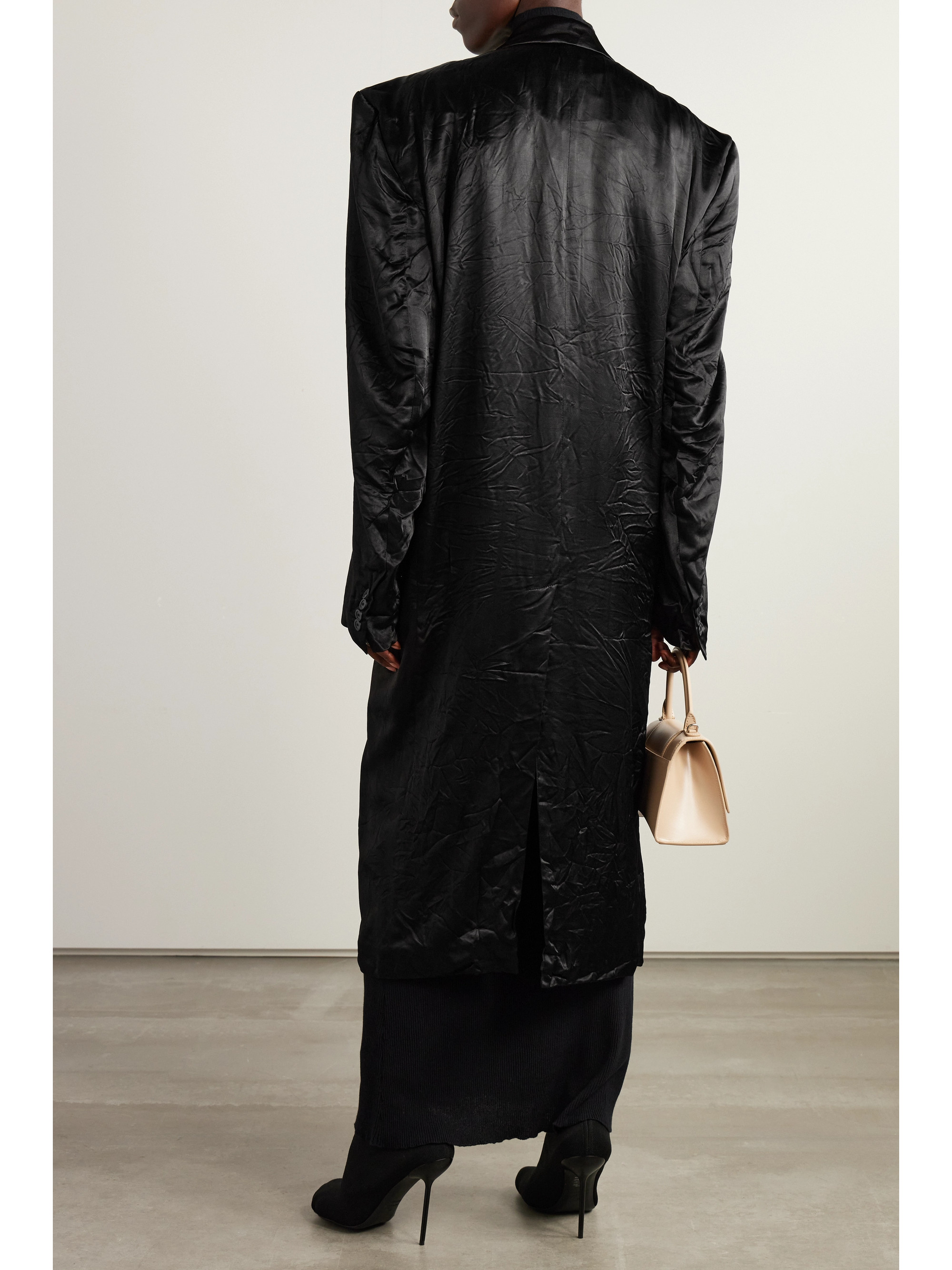 Balenciaga Crinkled-satin coat