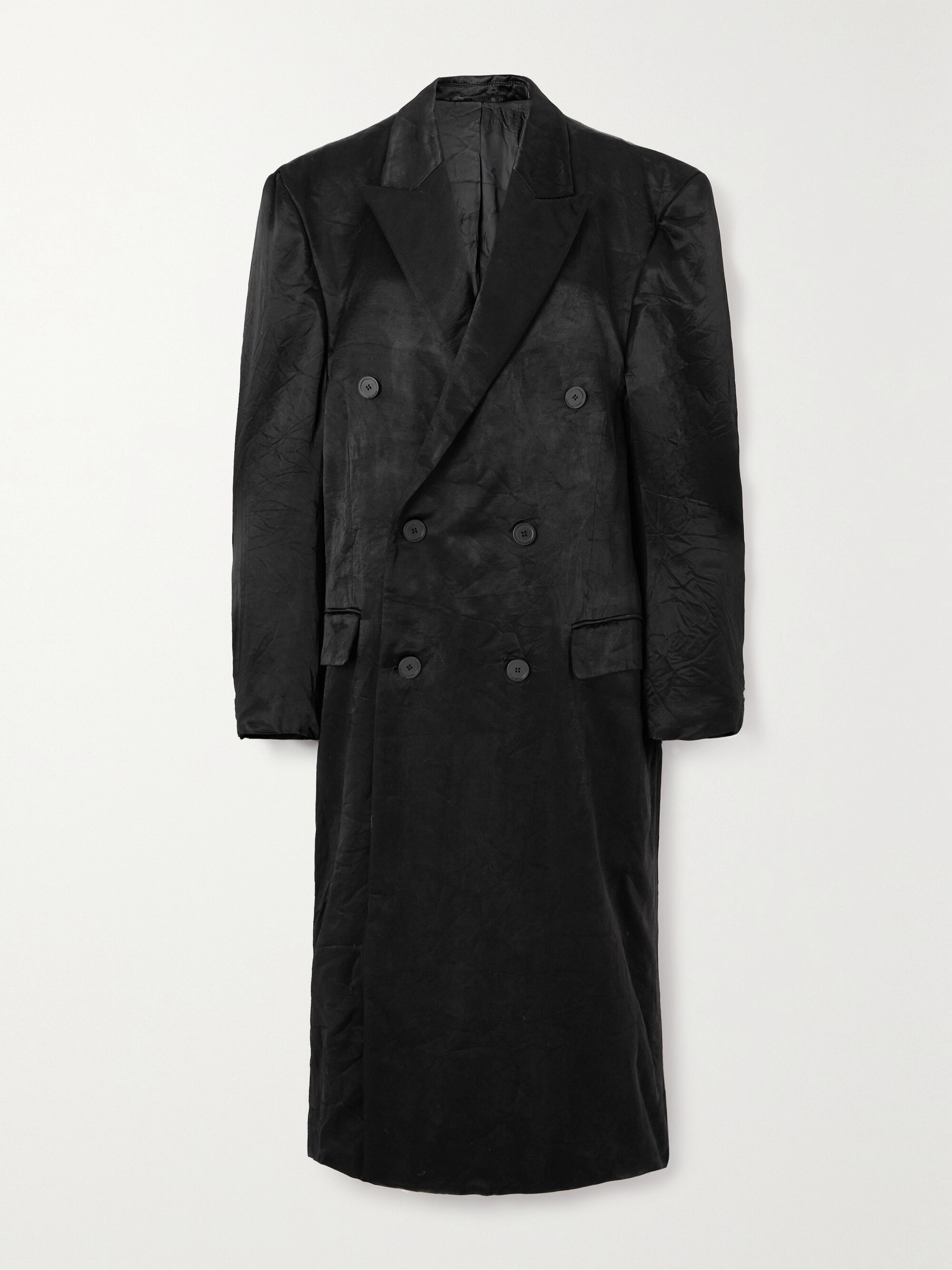 Balenciaga Crinkled-satin coat