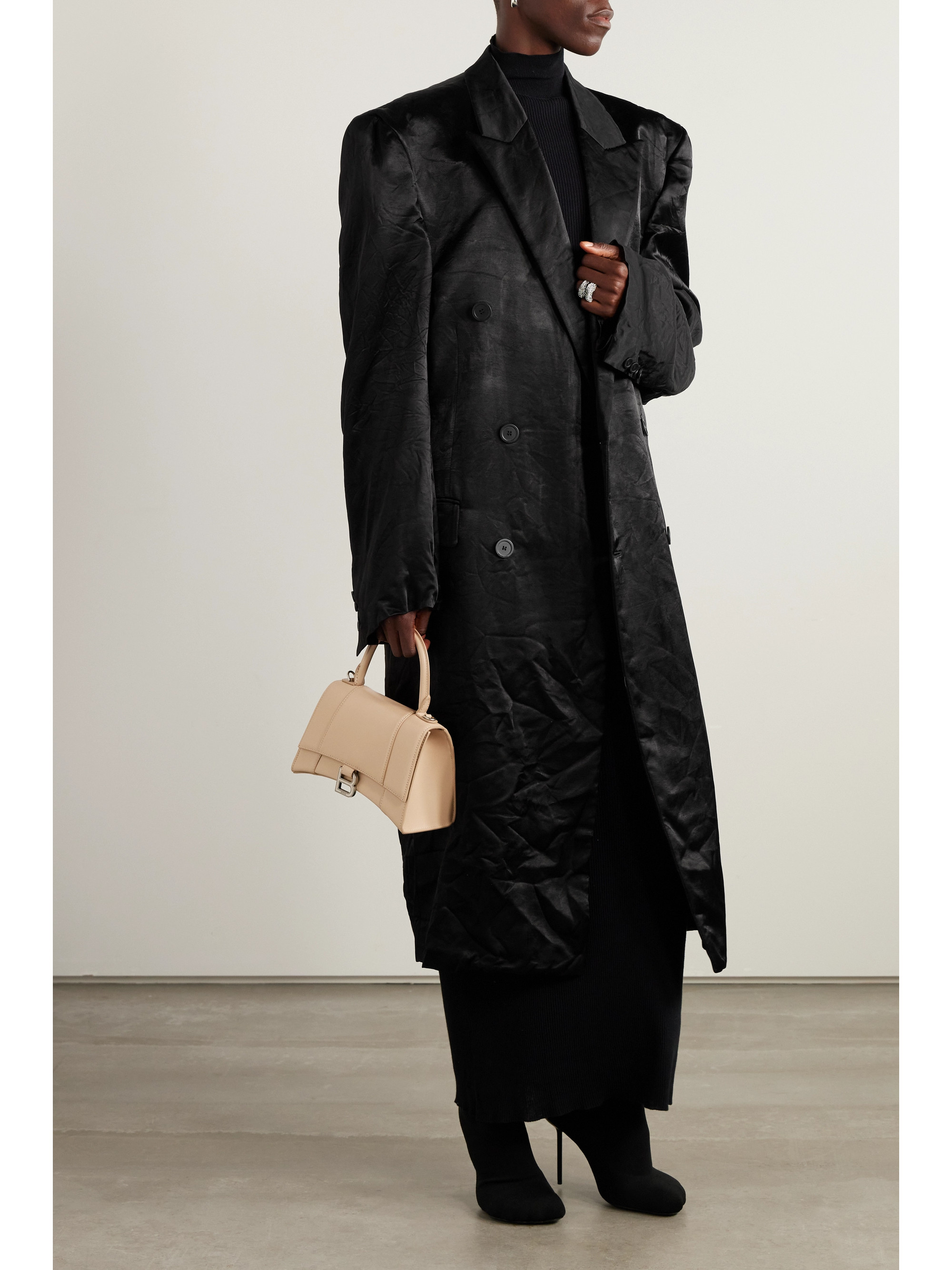 Balenciaga Crinkled-satin coat