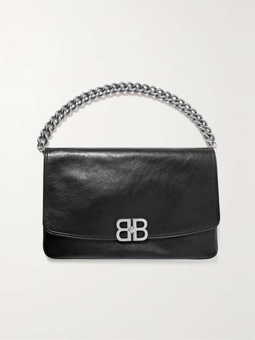Balenciaga Bb Embellished Leather Shoulder Bag