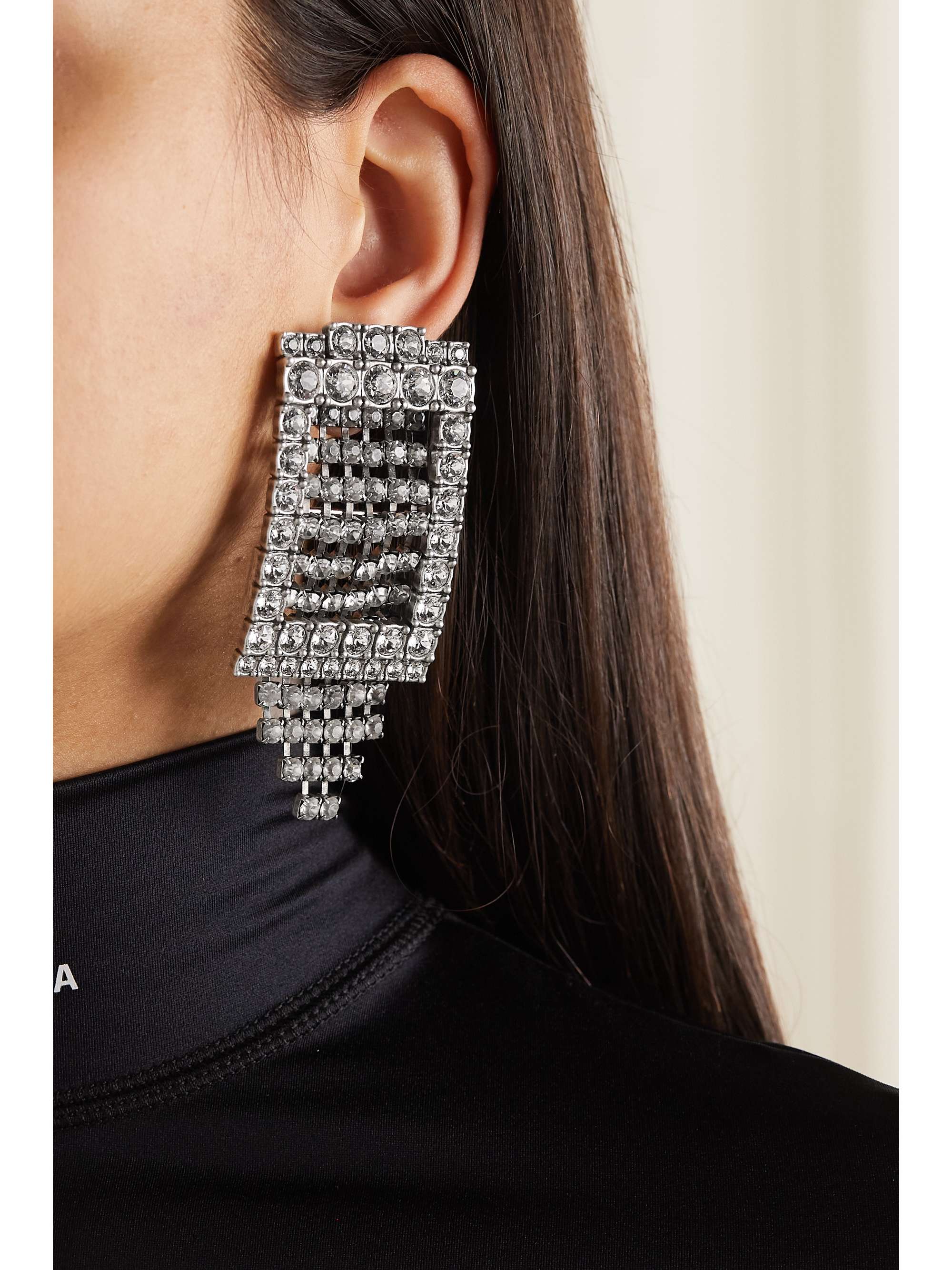 Balenciaga silver earrings sales