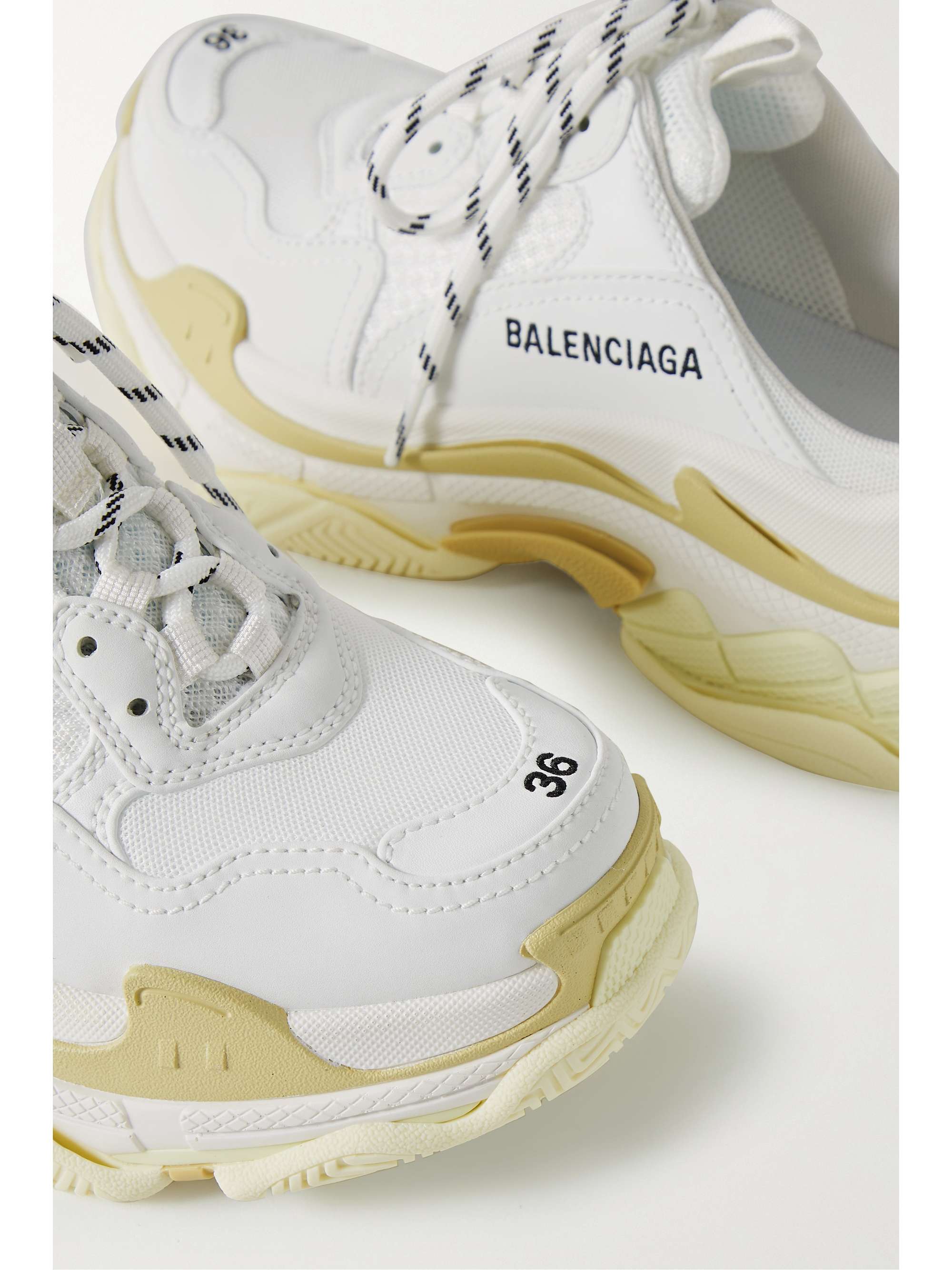 Balenciaga Triple S faux-leather Sneakers - Farfetch