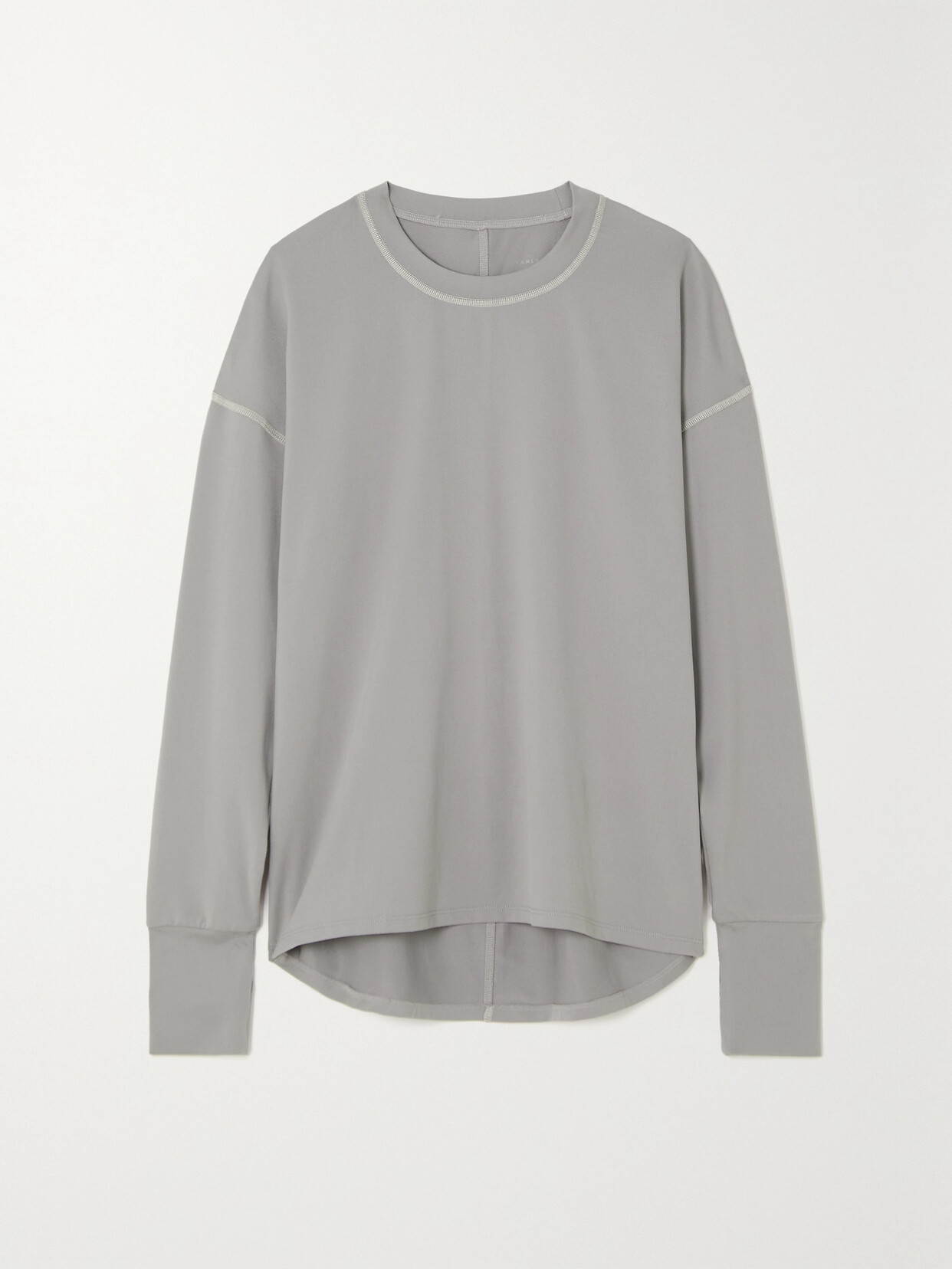 Varley Cella Stretch Recycled-jersey T-shirt In Gray