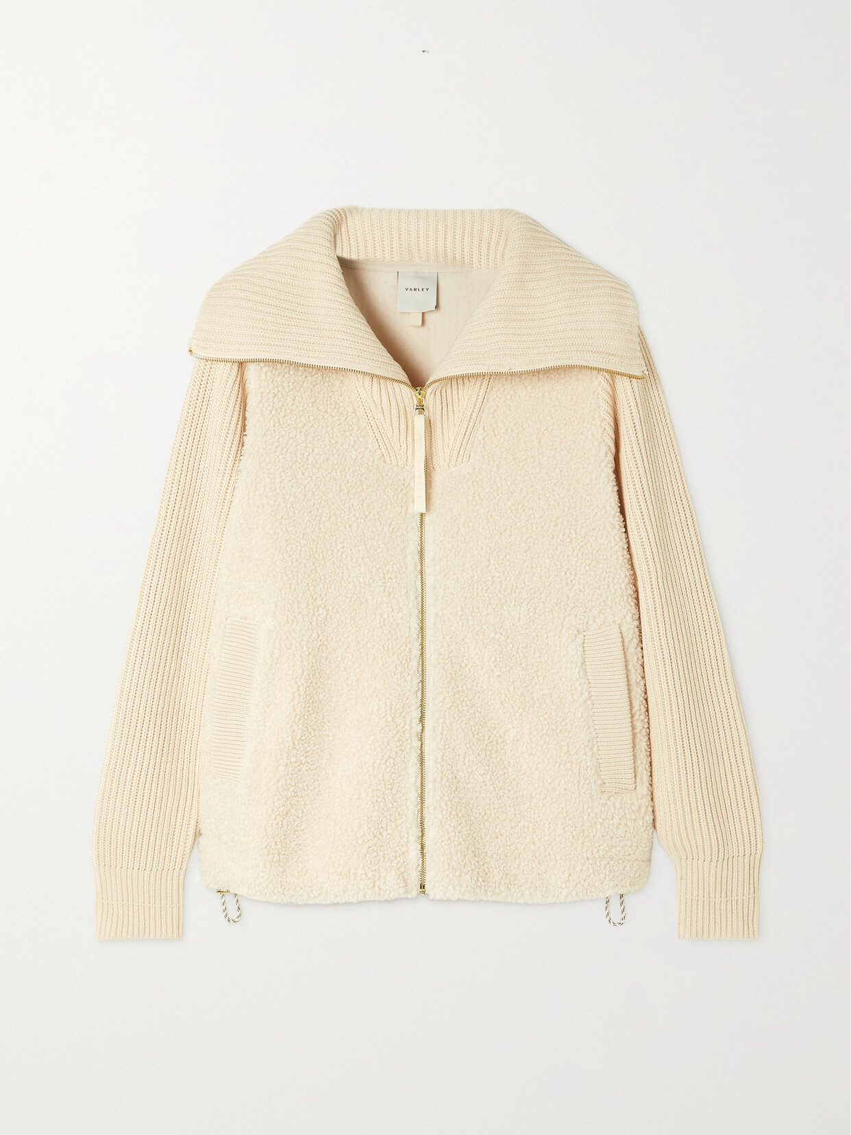 Varley - Ardley Fleece And Ribbed Cotton Jacket - Cream