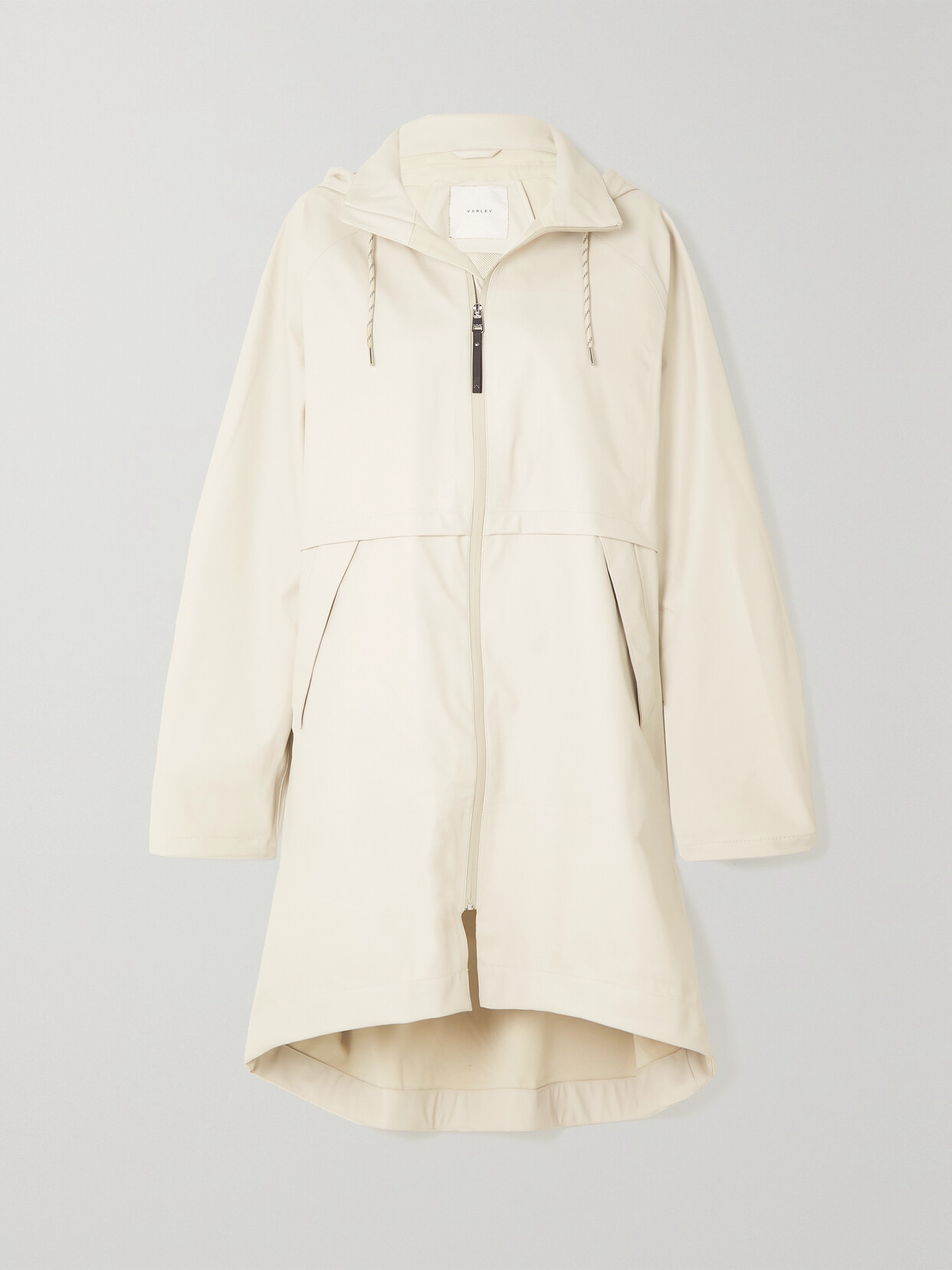 Varley Kirsten Hooded Paneled Coated-shell Jacket - Gray