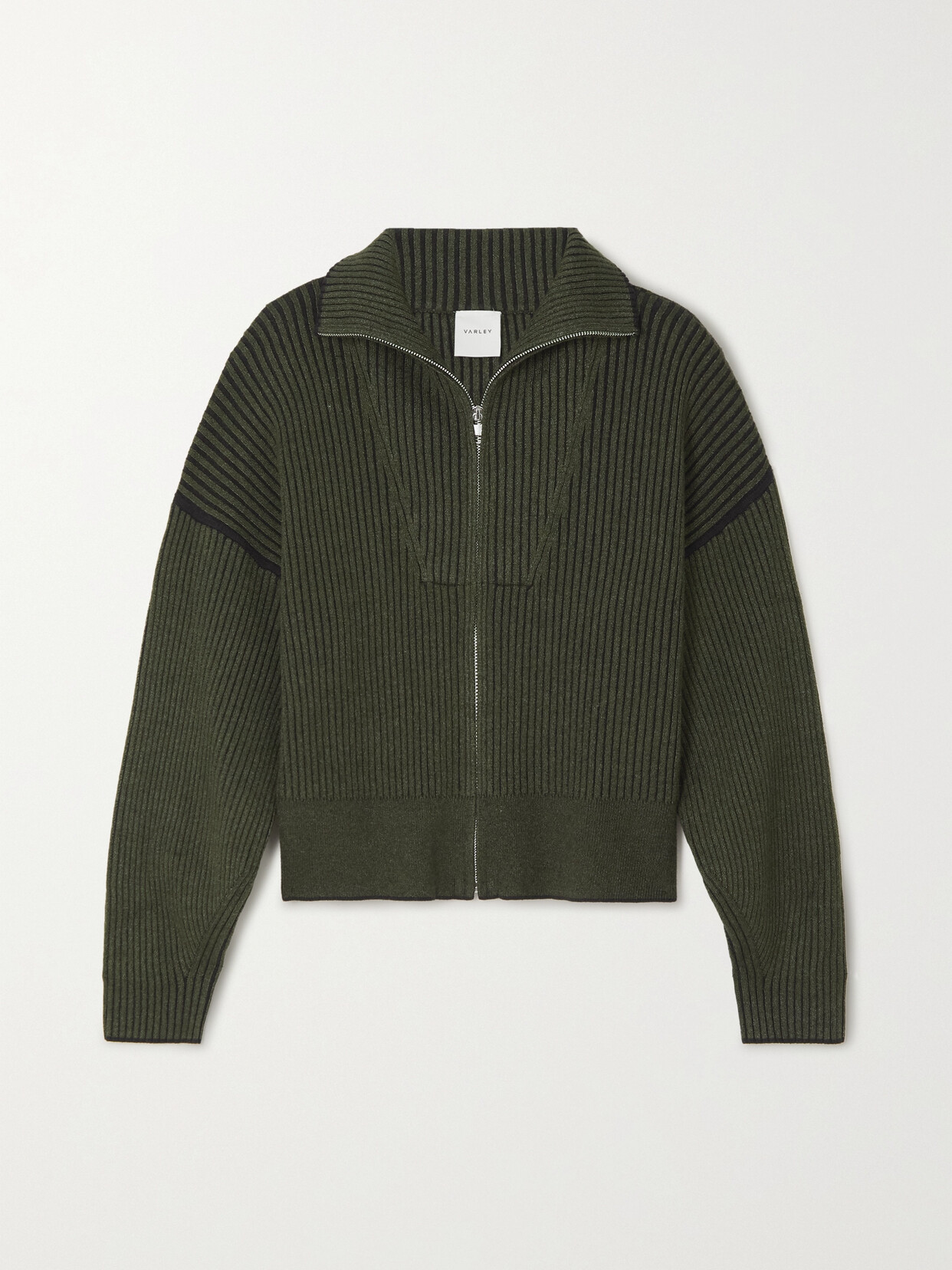 Shop Varley Carmen Ribbed-knit Cardigan In Unknown