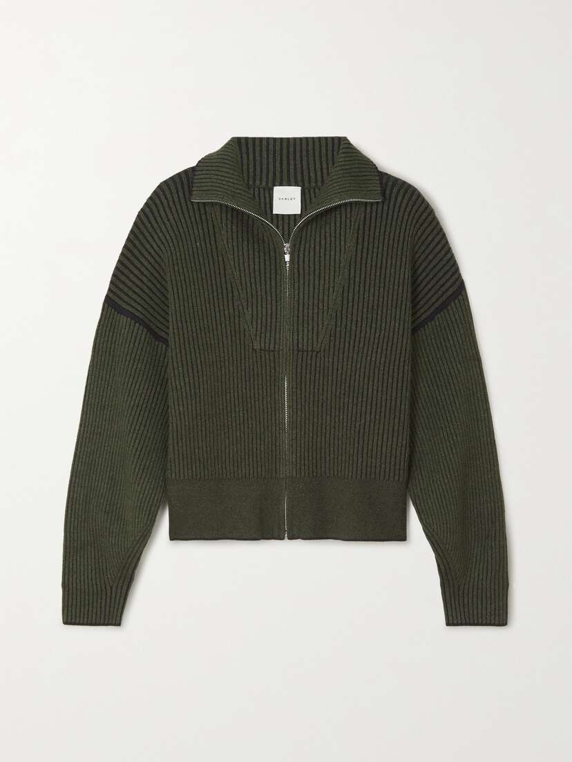 Varley Carmen Ribbed-knit Cardigan