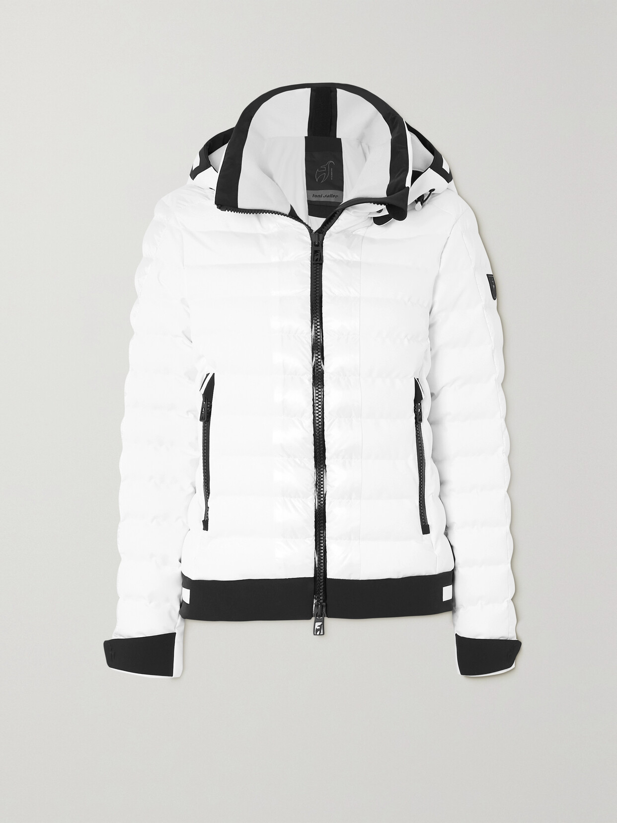 Toni Sailer Norma Quilted Hooded Stretch-shell Ski Jacket In White