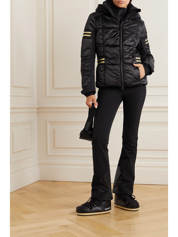 Toni Sailer Nana striped quilted hooded ski jacket