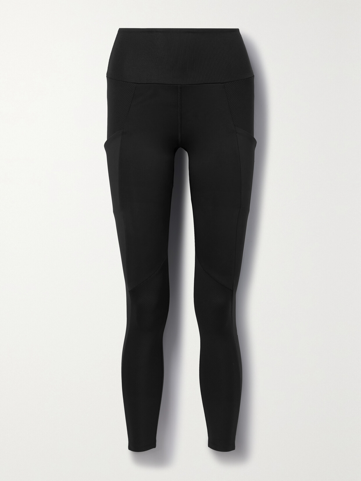 Alo Yoga Airlift Ribbed Stretch 7/8 Leggings In Black