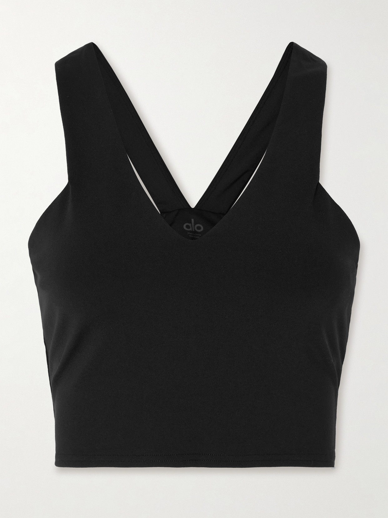Alo Yoga Real Airbrush Sports Bra In Black