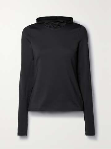 ALO YOGA Muse cropped ribbed brushed-jersey hoodie