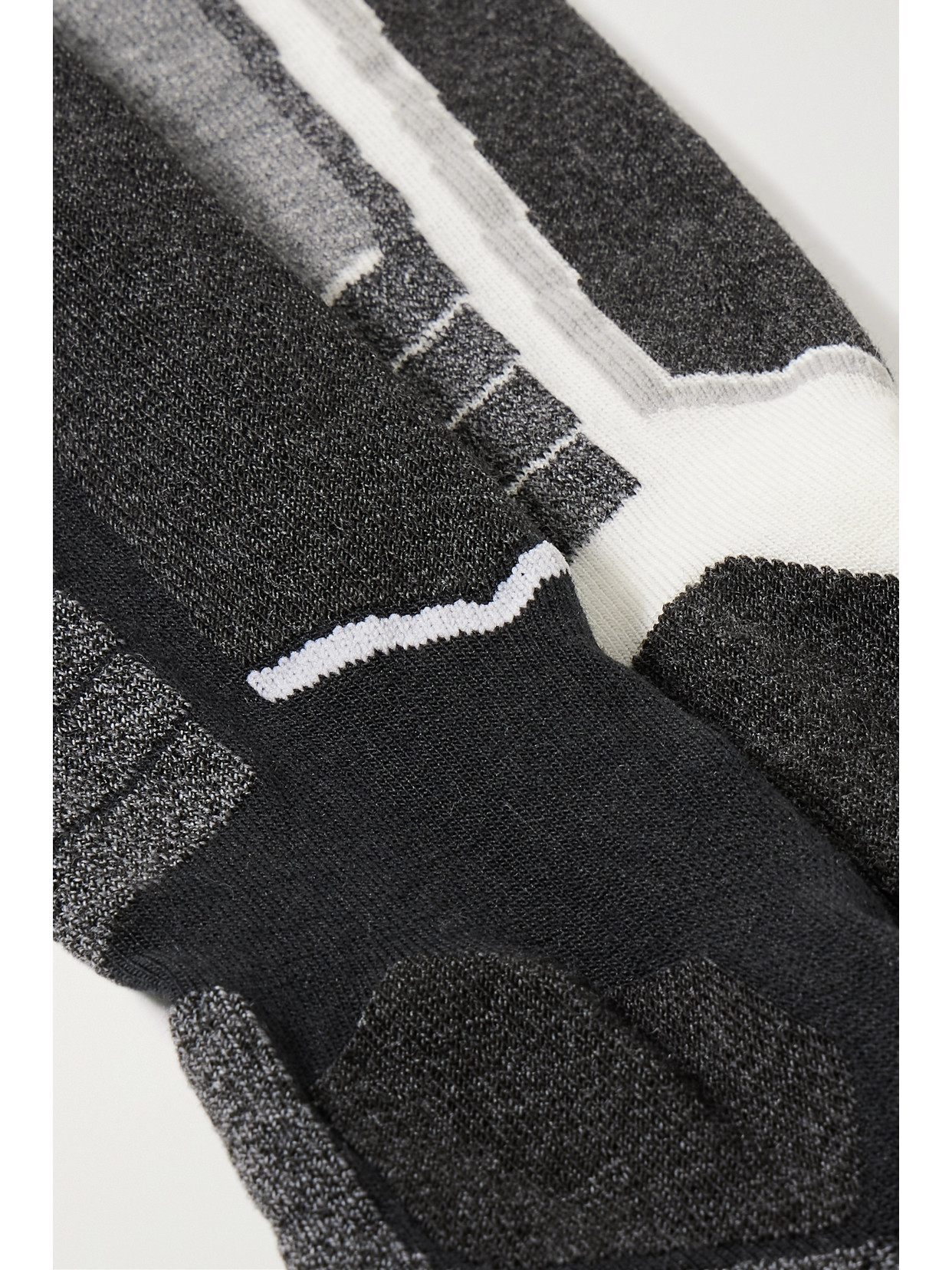 Shop Falke Sk2 Set Of Two Jacquard-knit Ski Socks In Black