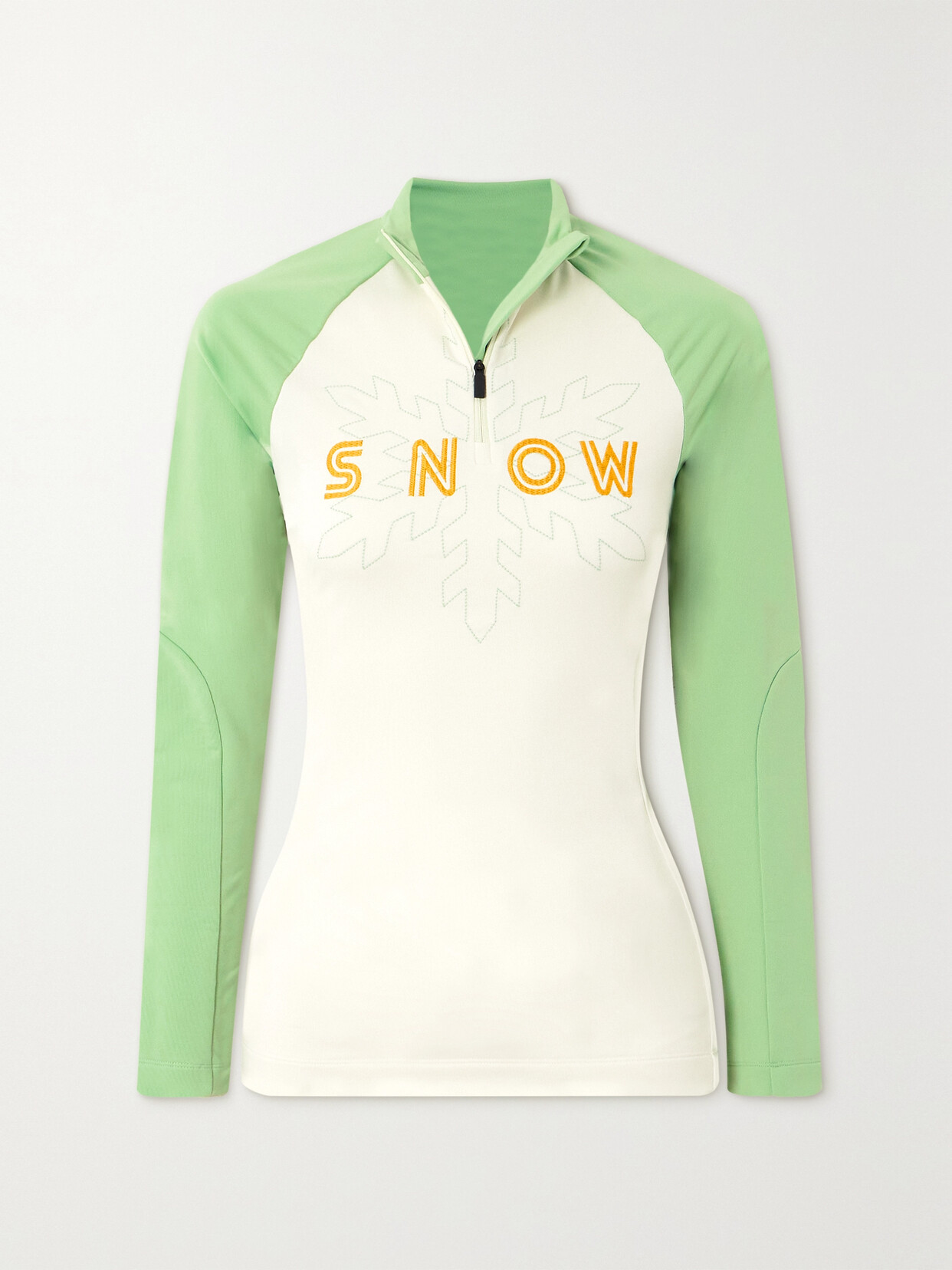 FALKE Ergonomic Sport System Embroidered Stretch Recycled-jersey Ski Top - Green