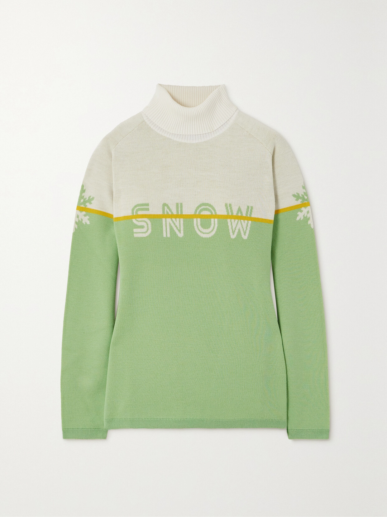 FALKE Ergonomic Sport System Damen Intarsia-knit Turtleneck Sweater - Green