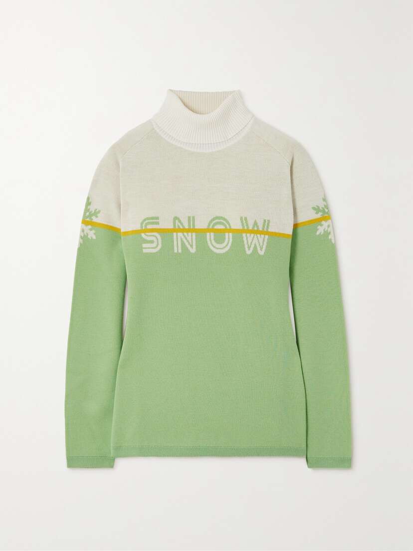 FALKE Ergonomic Sport System Damen Intarsia-knit Turtleneck Sweater