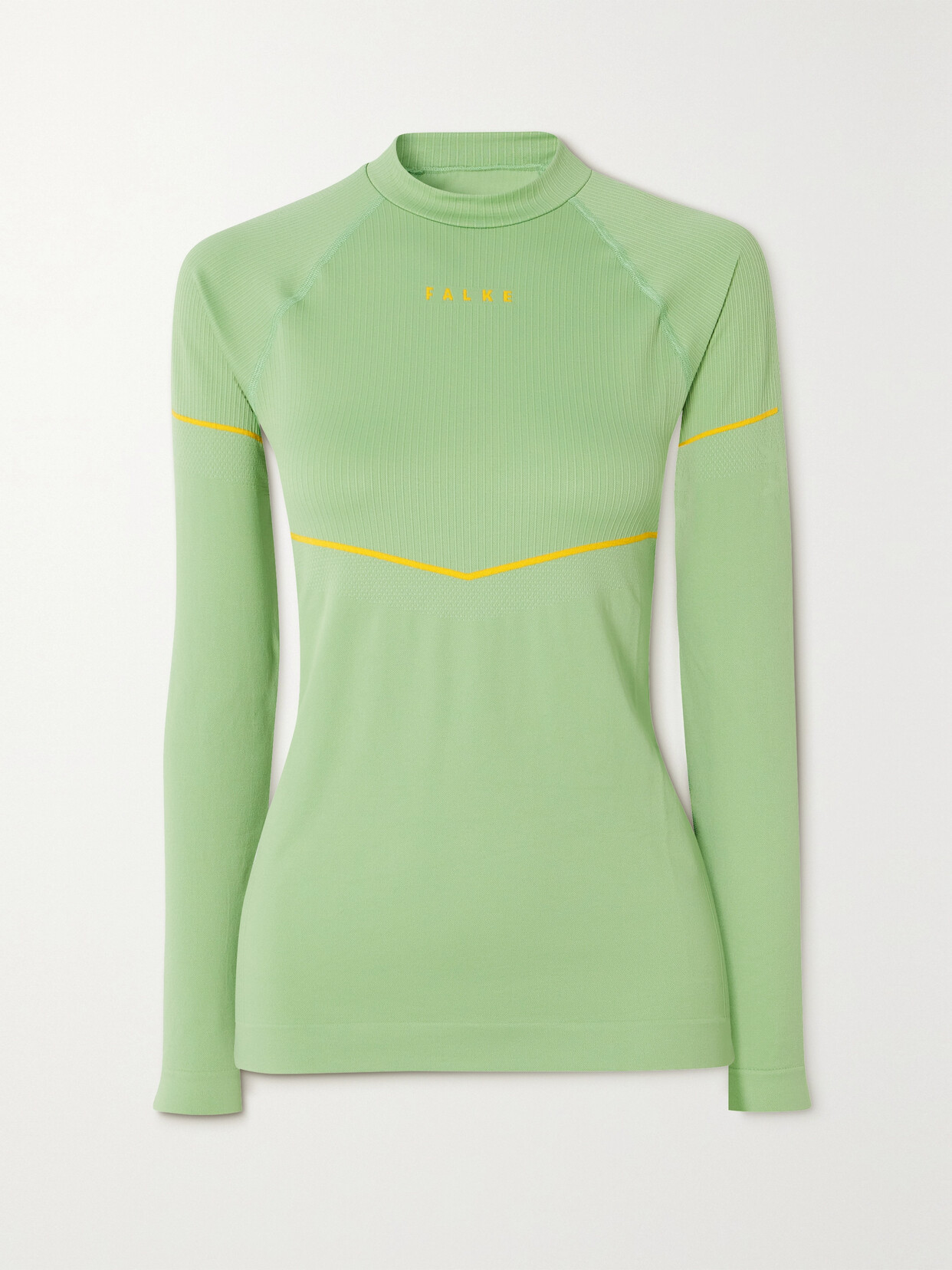 FALKE Ergonomic Sport System Maximum Warm Ribbed Stretch-jersey Top - Green