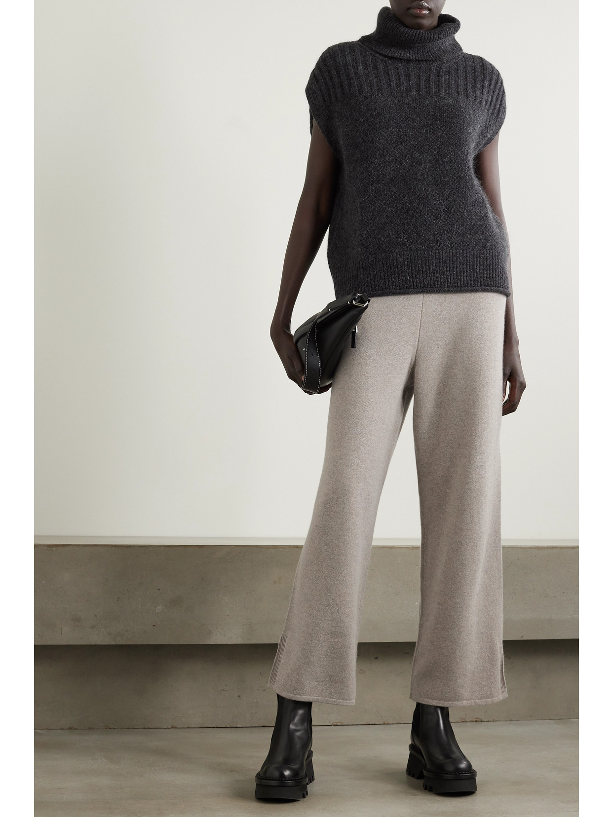 Falke Cashmere Straight-leg Pants In Neutrals
