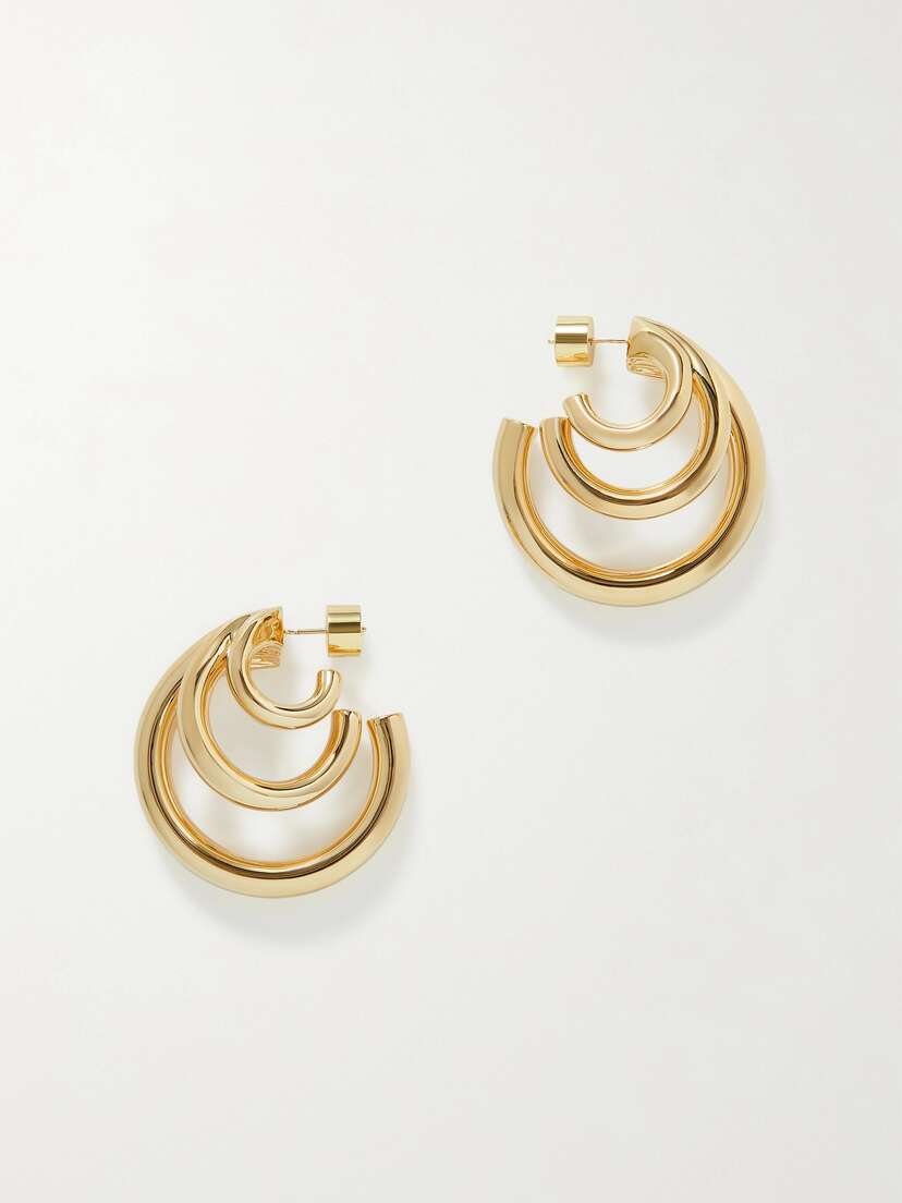 Jennifer Fisher Mini Elise Gold-plated Hoop Earrings