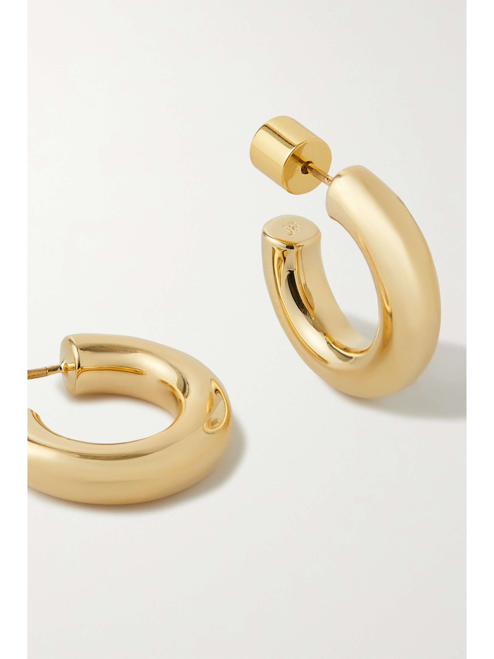 JENNIFER FISHER Micro Michelle goldplated hoop earrings NETAPORTER