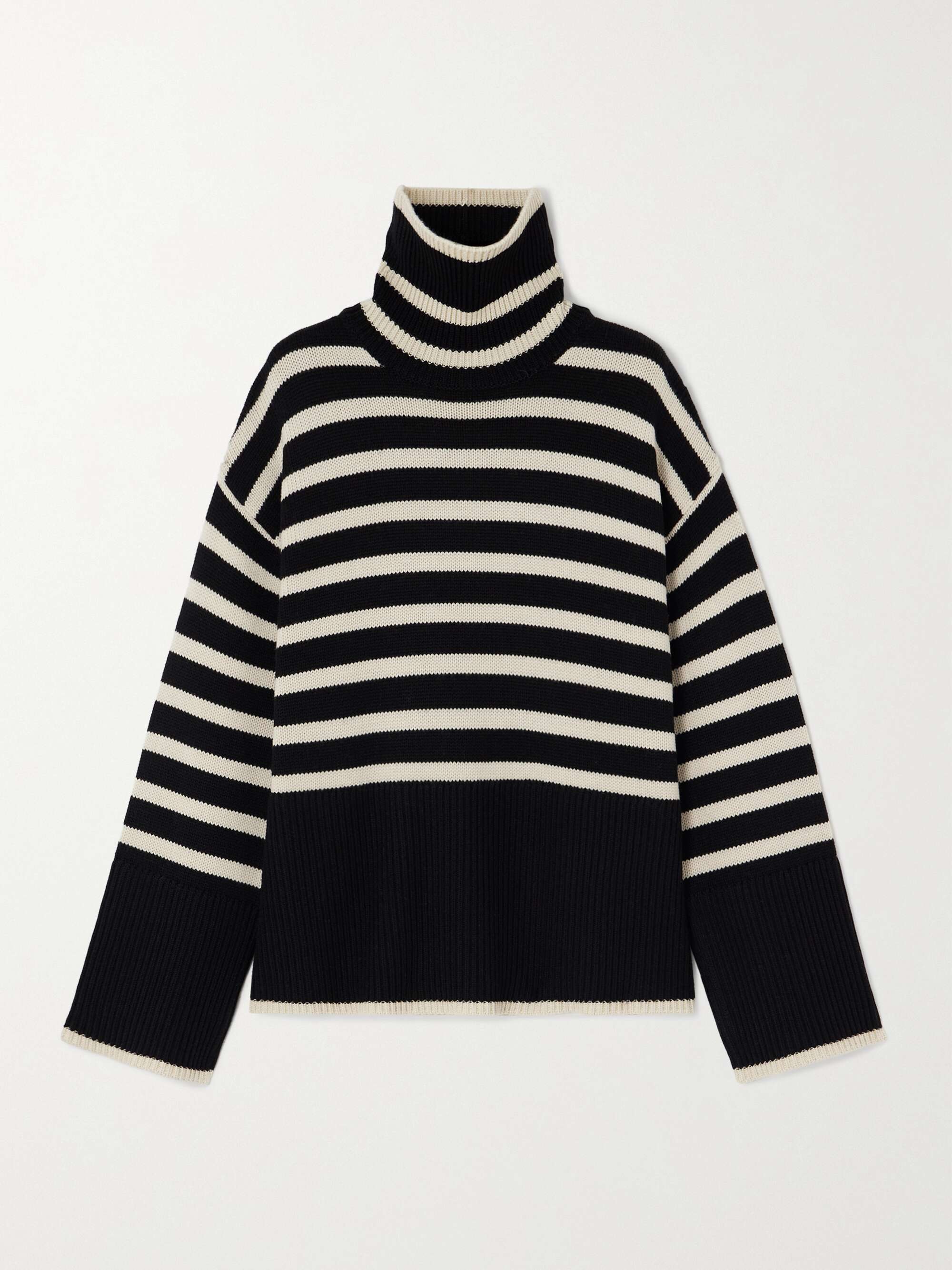 TOTEME | + NET SUSTAIN Striped wool-blend turtleneck sweater