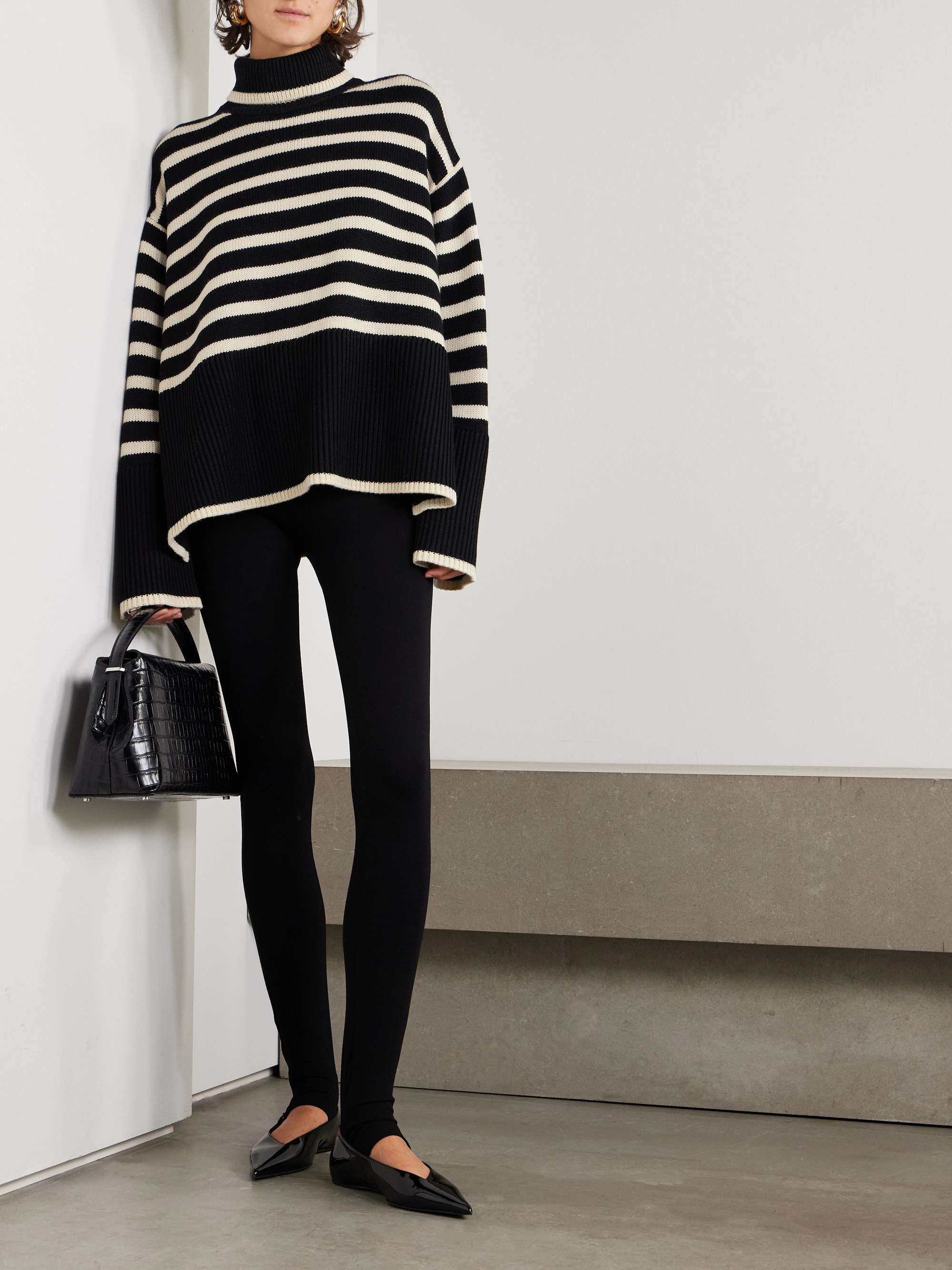 TOTEME Striped wool-blend turtleneck sweater | NET-A-PORTER