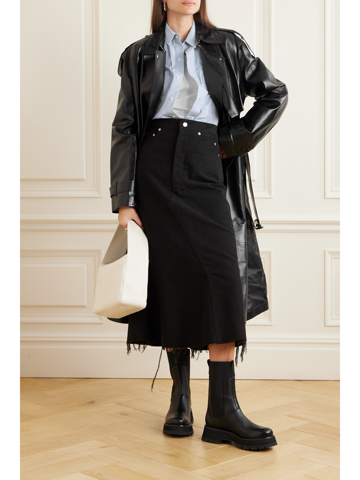 Adriana Double-Breasted Belted Trench Coat