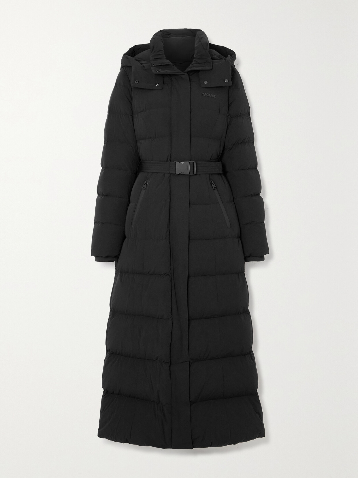 Mackage - Calina-city Belted Hooded Quilted Shell Down Coat - Black