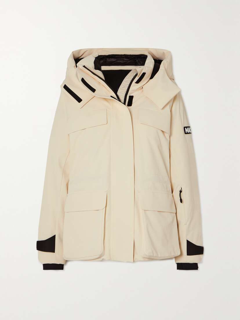 Mackage + Net Sustain Iclyn Hooded Appliquéd Down Ski Jacket