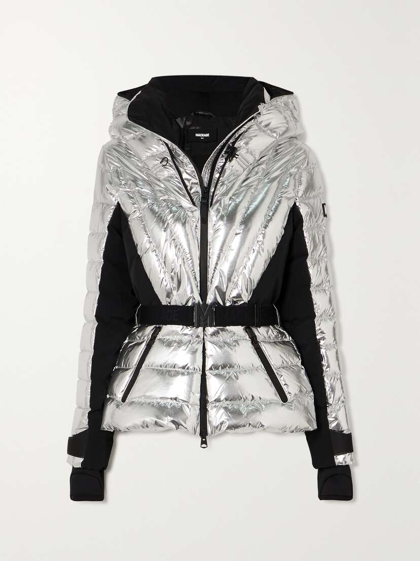 Mackage + Net Sustain Elita Metallic Quilted Down Ski Jacket