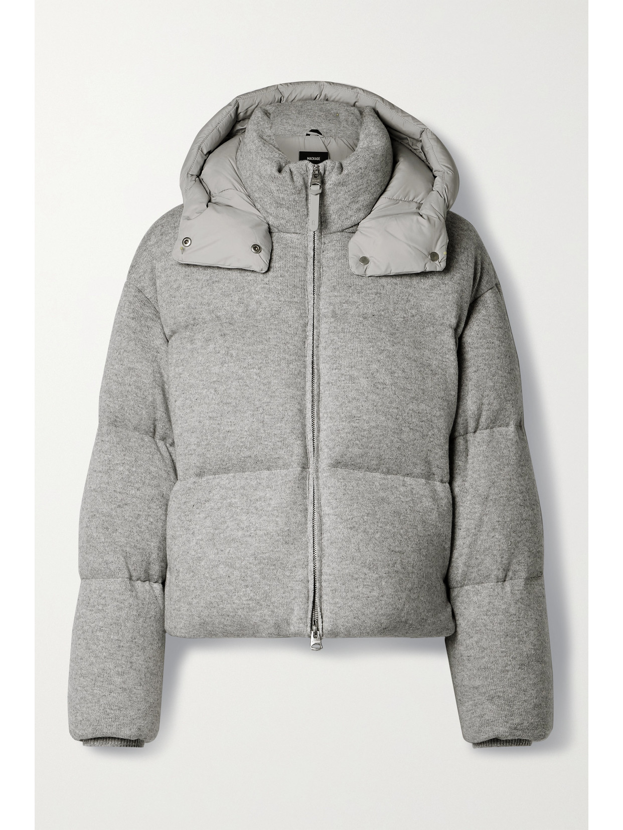 Mackage - + Net Sustain Tessy-k Hooded Quilted Wool And Cashmere-blend Down Ski Jacket - Gray