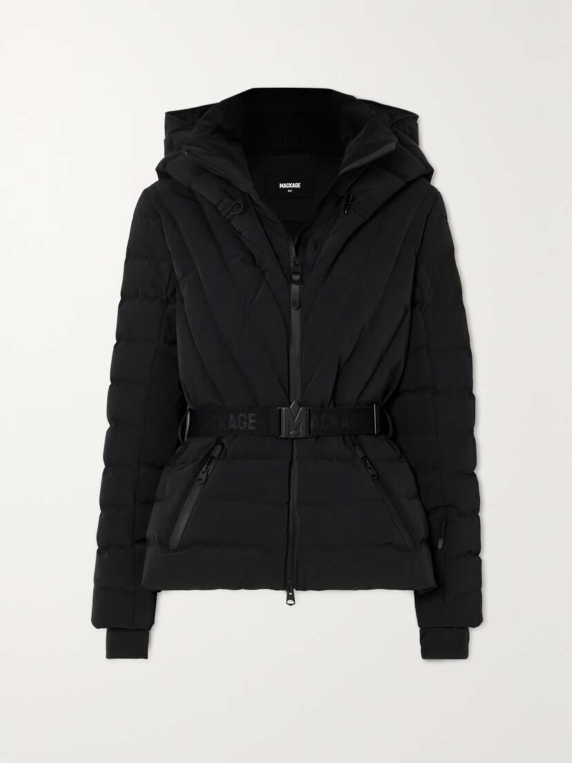 Mackage + Net Sustain Elita Hooded Belted Quilted Down Ski Jacket