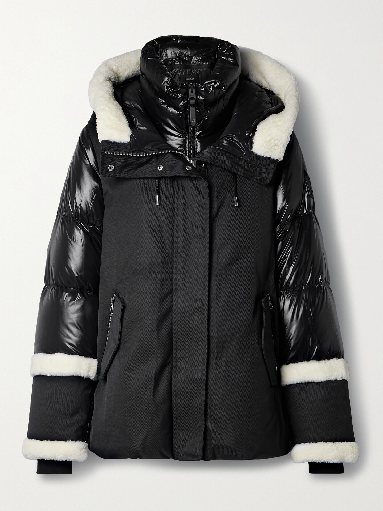 Mackage - Cyrah Hooded Faux Shearling-trimmed Quilted Recycled-twill Down Ski Jacket - Black