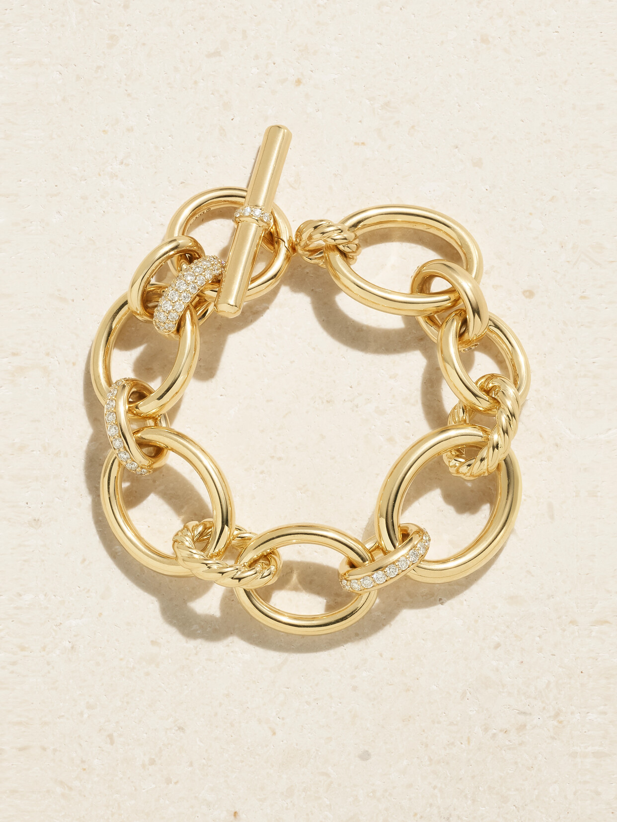 David Yurman Mercer 18-karat Gold Diamond Bracelet