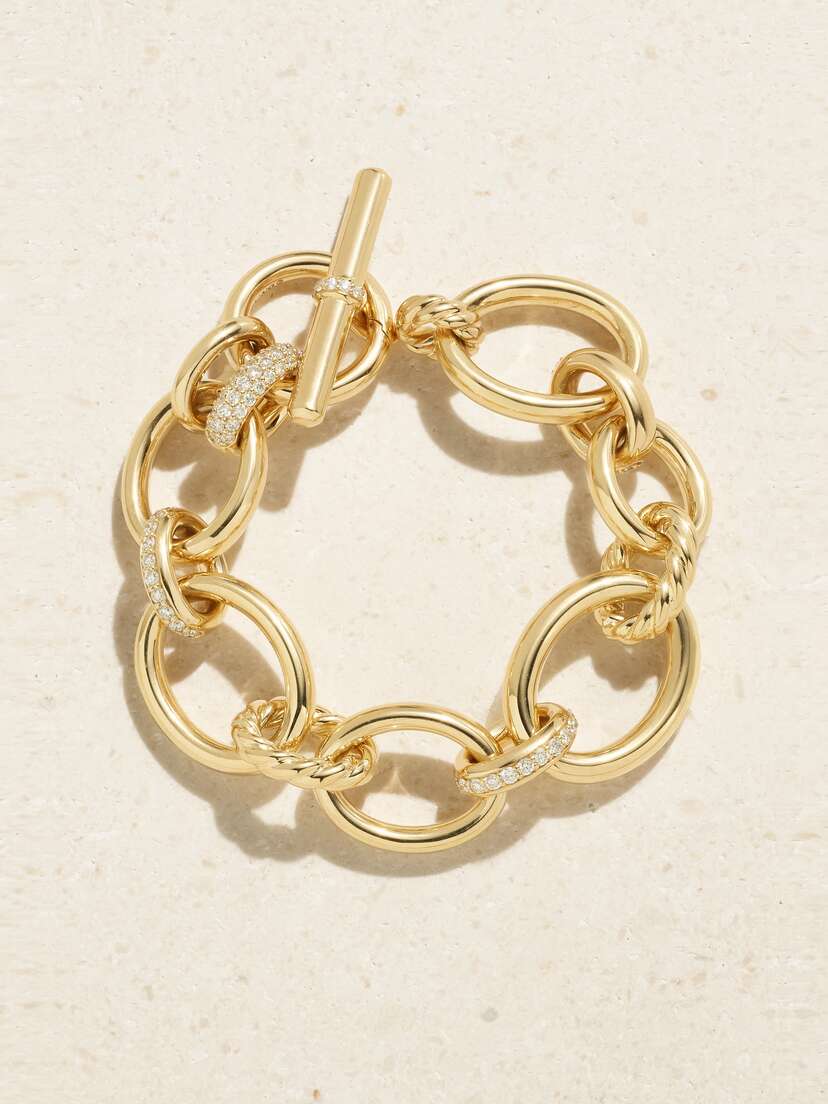 David Yurman ercer 18-karat Gold Diamond Bracelet