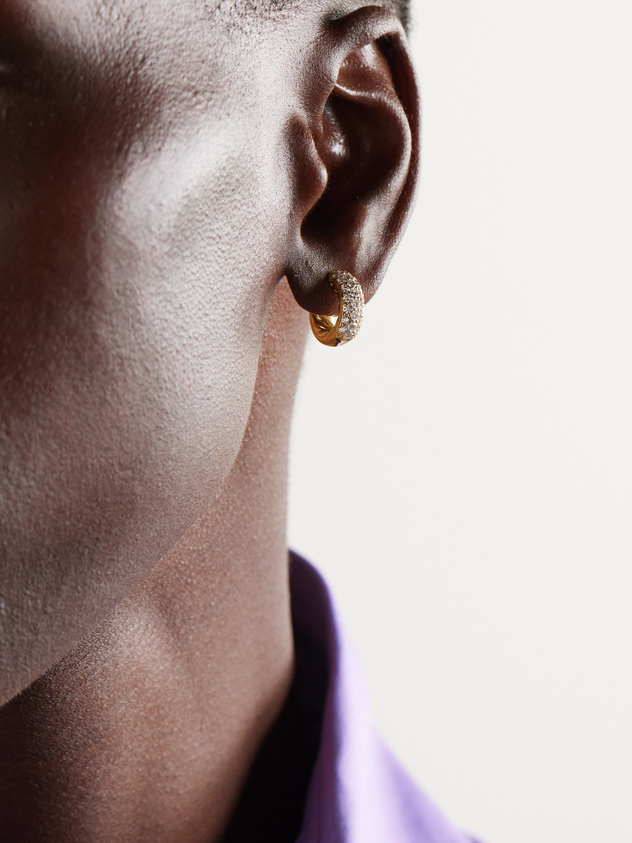 David Yurman Dy Mercer™ Micro 18-karat Gold Diamond Hoop Earrings In Gold