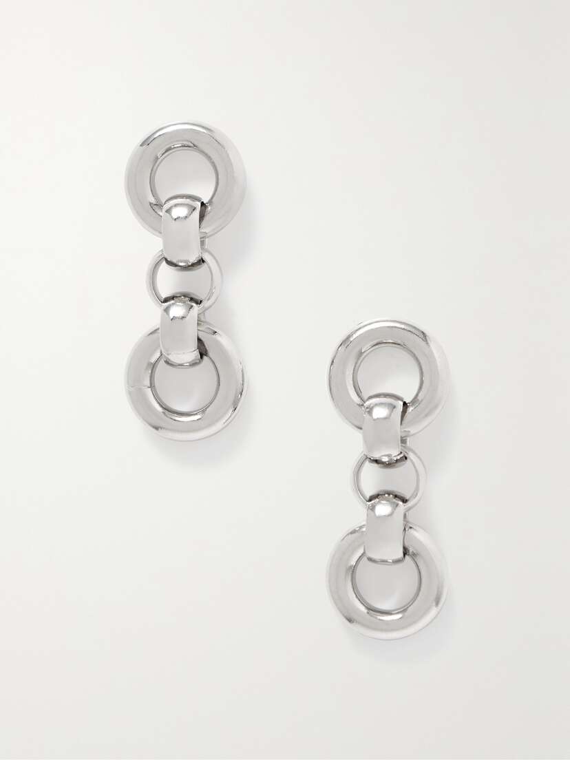 Laura Lombardi + Net Sustain Cinzia Recycled Platinum-plated Earrings