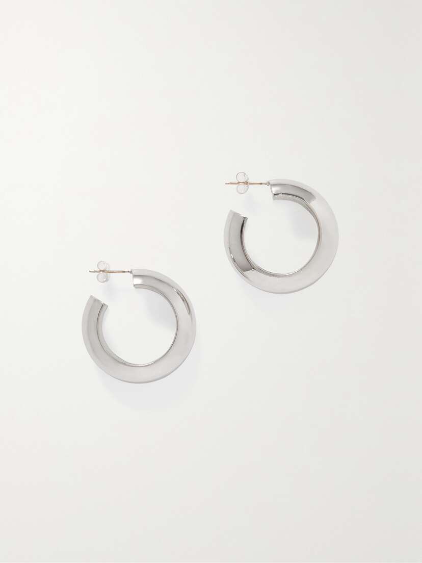 Laura Lombardi + Net Sustain Cusp Platinum-plated Recycled Hoop Earrings