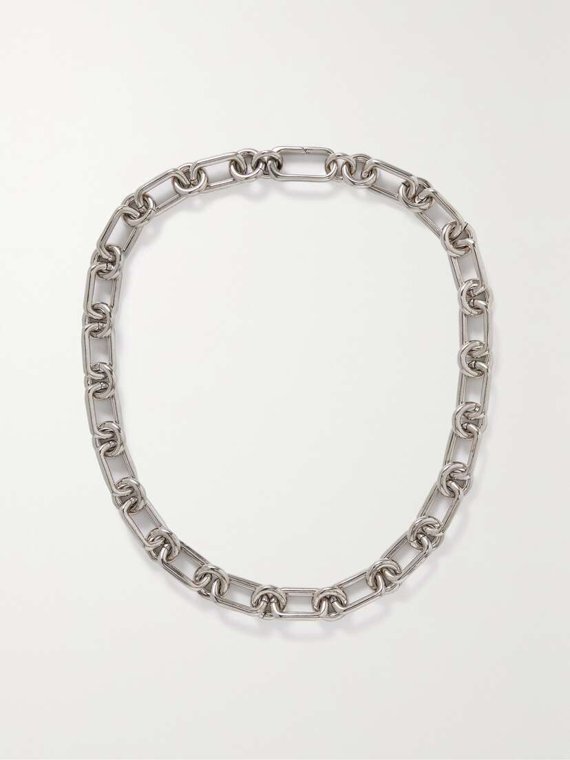Laura Lombardi + Net Sustain Cresca Platinum-plated Recycled Necklace