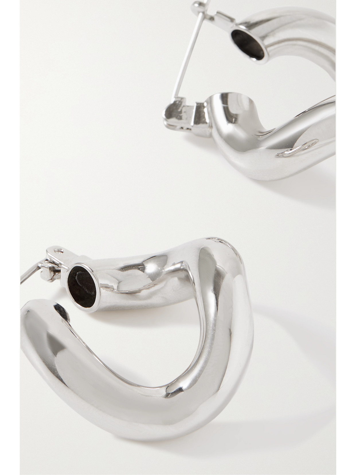 Laura Lombardi Mini Anima Platinum-plated Hoop Earrings In Silver