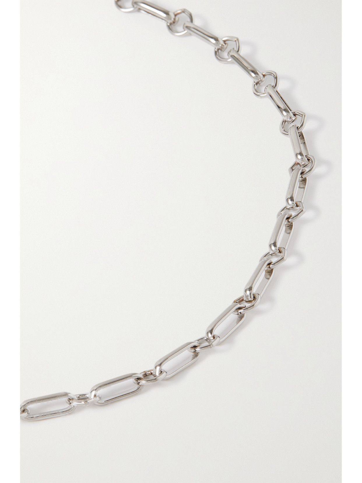 Laura Lombardi Platinum-plated Recycled Necklace In Silver
