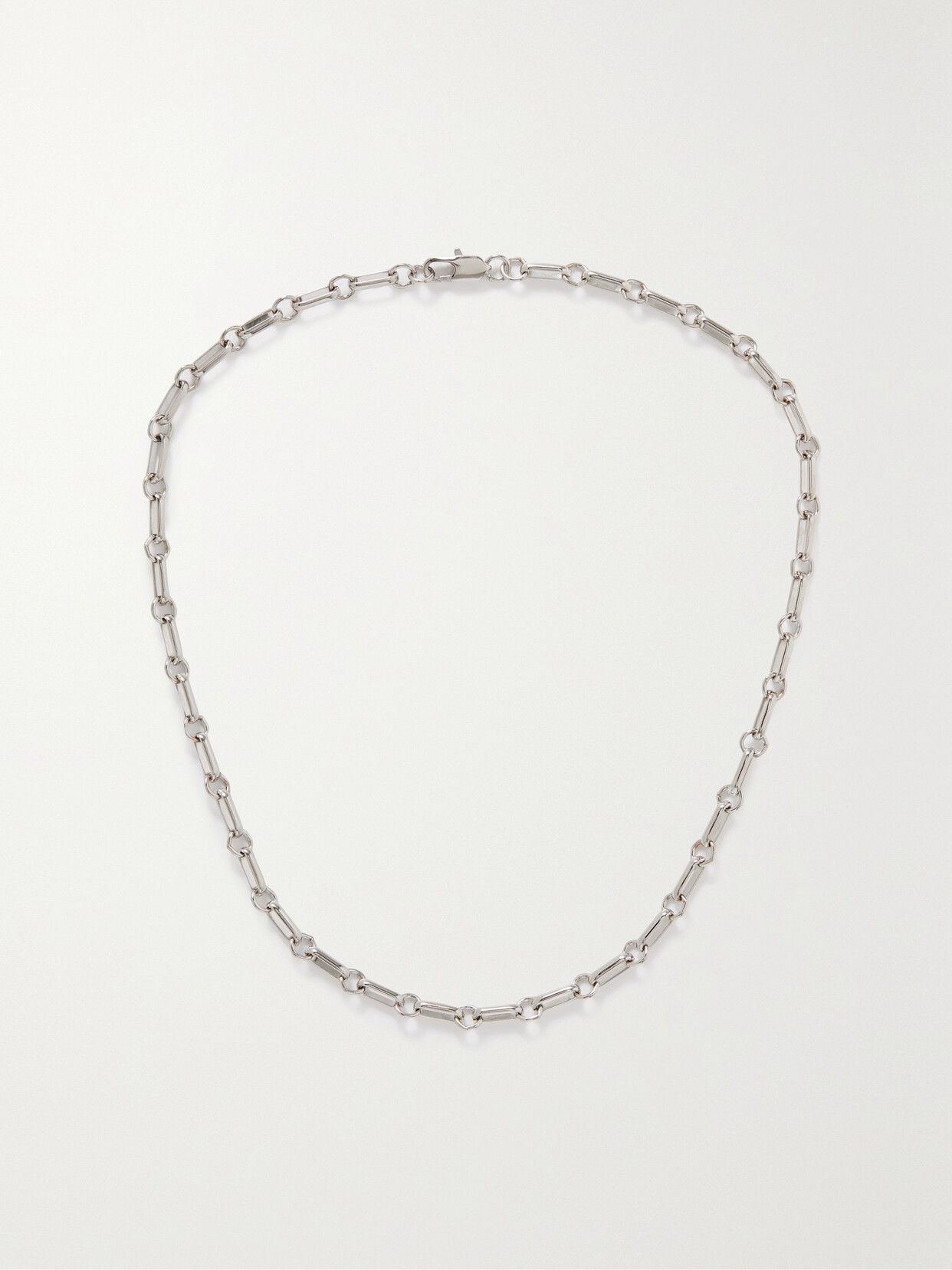 Laura Lombardi Platinum-plated Recycled Necklace In Silver