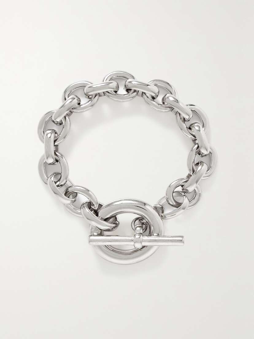 Laura Lombardi + Net Sustain Portrait Platinum-plated Bracelet