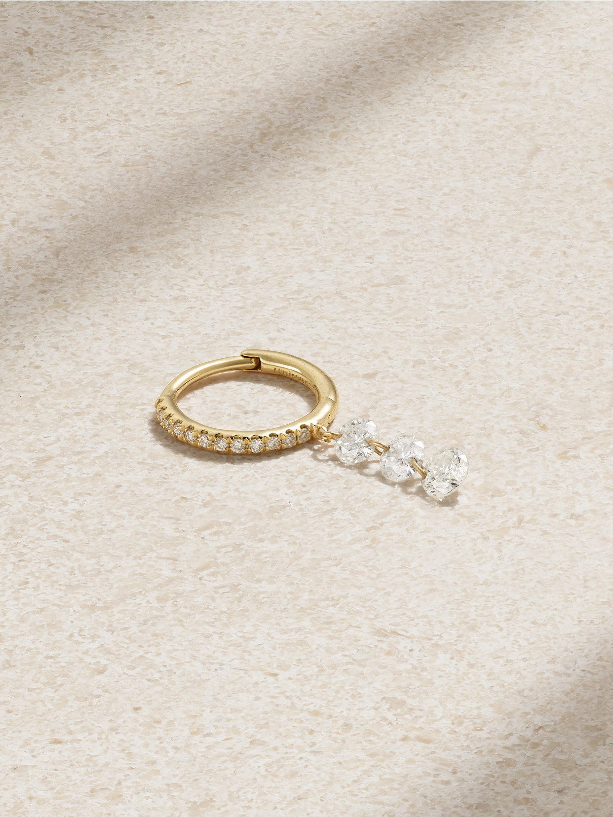 Persée 18-karat Gold Diamond Single Hoop Earring