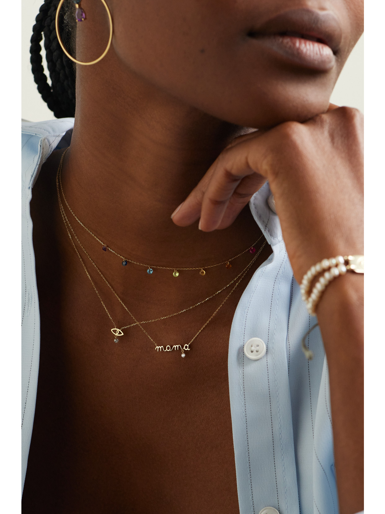 Persée Mama 18-karat Gold Diamond Necklace In Gold