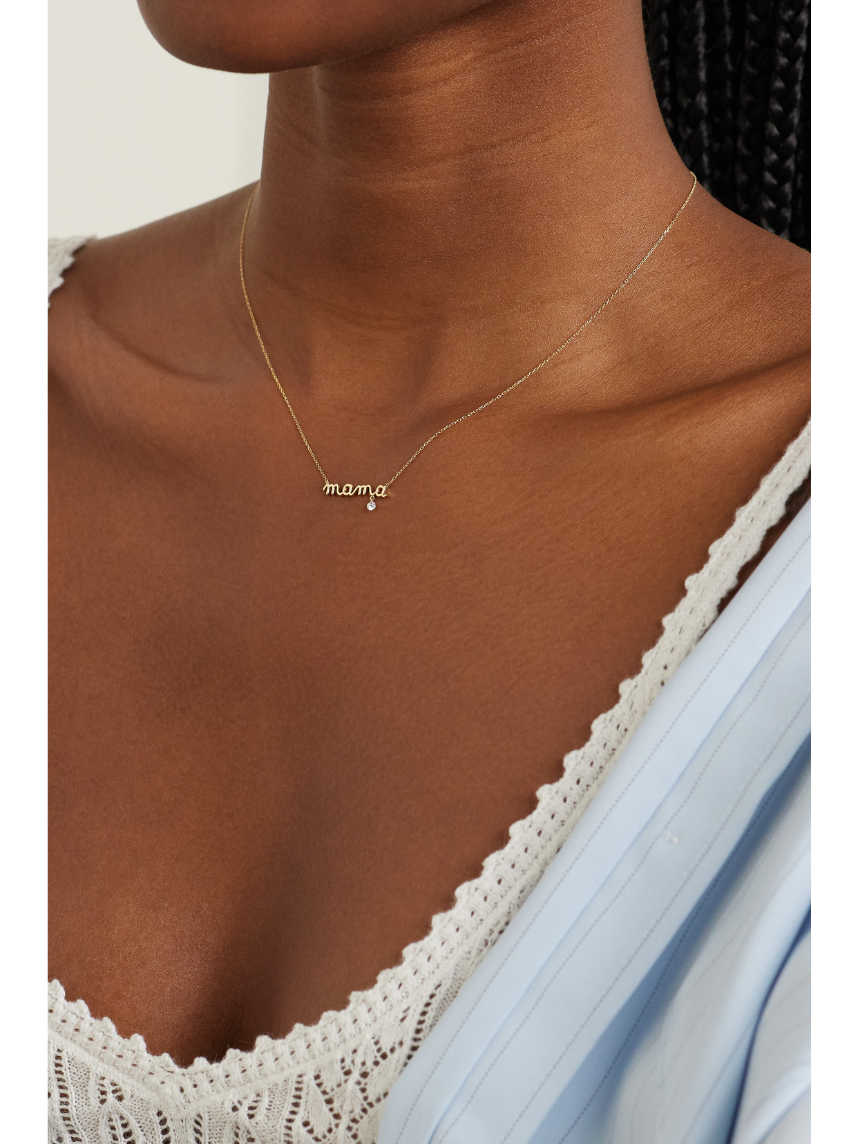 Persée Mama 18-karat Gold Diamond Necklace In Gold