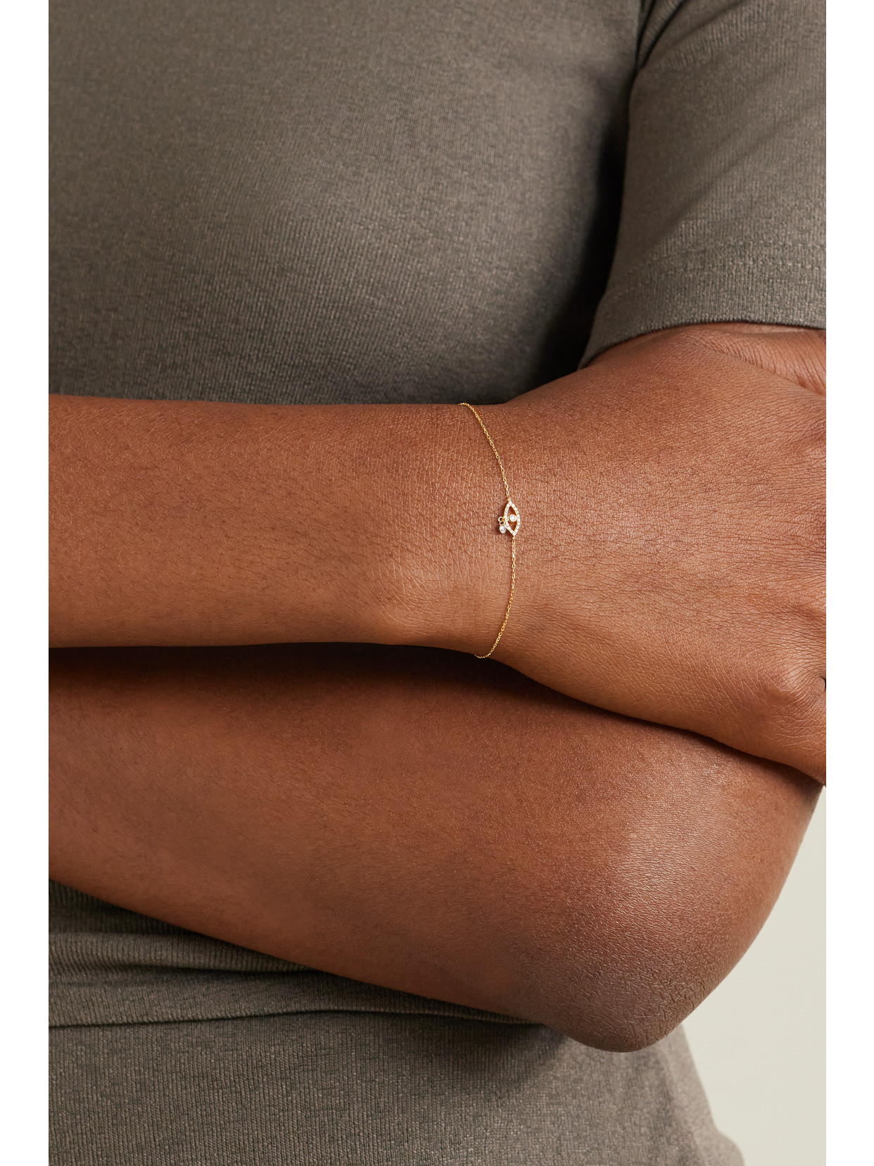 Persée Evil Eye 18-karat Gold Diamond Bracelet In Gold
