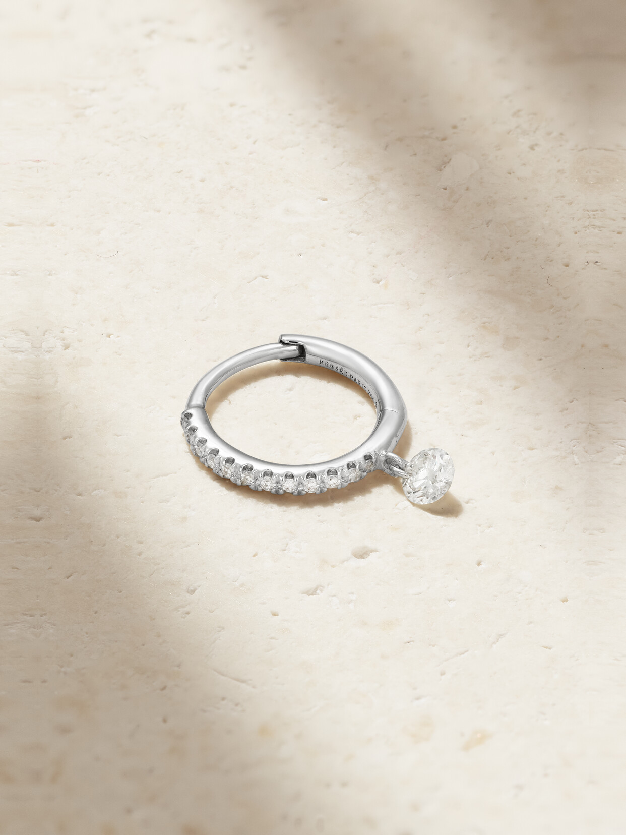 Persée - 18-karat White Gold Diamond Single Earring - One size